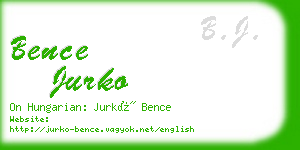 bence jurko business card